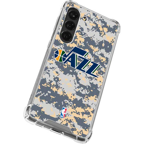NBA Utah Jazz Grey Digi Camo Galaxy S23 Clear Case