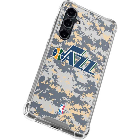 NBA Utah Jazz Grey Digi Camo Galaxy S23 FE Clear Case