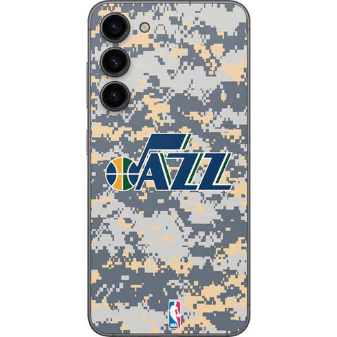 NBA Utah Jazz Grey Digi Camo Galaxy S23 Plus Skin