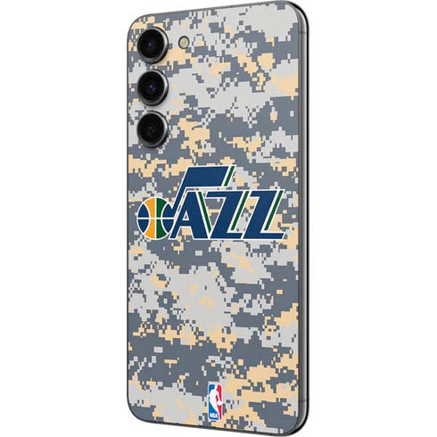 NBA Utah Jazz Grey Digi Camo Galaxy S23 Plus Skin