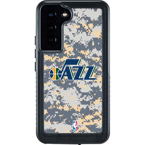 NBA Utah Jazz Grey Digi Camo Galaxy S23 Plus Waterproof Case