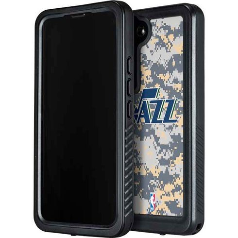 NBA Utah Jazz Grey Digi Camo Galaxy S23 Plus Waterproof Case