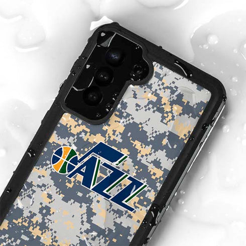 NBA Utah Jazz Grey Digi Camo Galaxy S23 Plus Waterproof Case