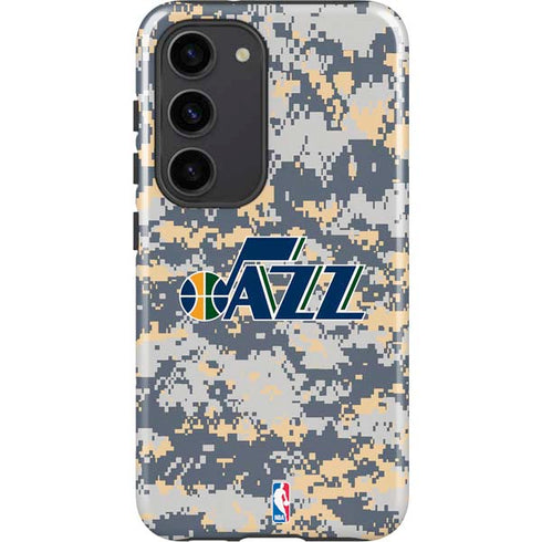 NBA Utah Jazz Grey Digi Camo Galaxy S23 Pro Case