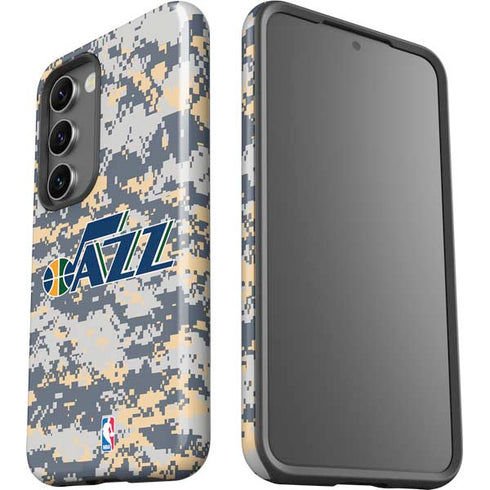 NBA Utah Jazz Grey Digi Camo Galaxy S23 Pro Case