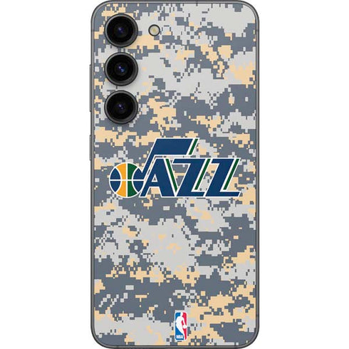 NBA Utah Jazz Grey Digi Camo Galaxy S23 Skin