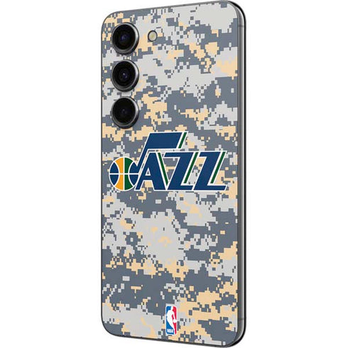 NBA Utah Jazz Grey Digi Camo Galaxy S23 Skin