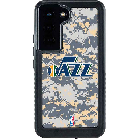 NBA Utah Jazz Grey Digi Camo Galaxy S23 Waterproof Case