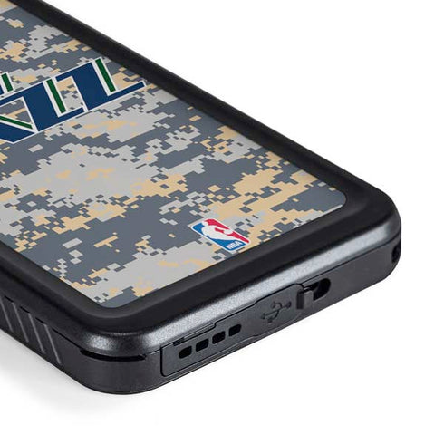 NBA Utah Jazz Grey Digi Camo Galaxy S23 Waterproof Case