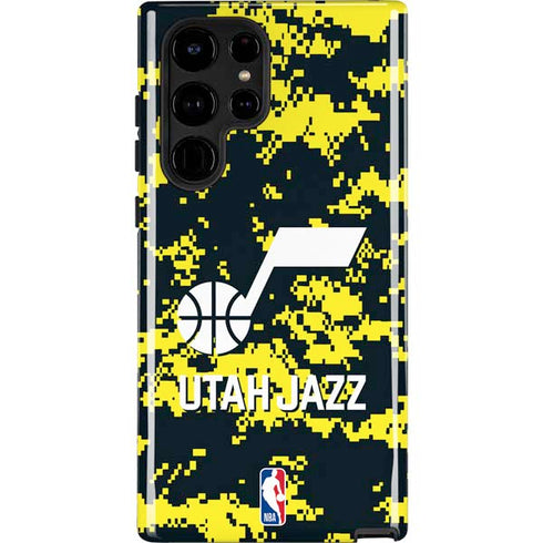 NBA Utah Jazz Grey Digi Camo Galaxy S24 Ultra Impact Case