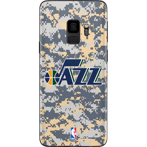 NBA Utah Jazz Grey Digi Camo Galaxy S9 Skin