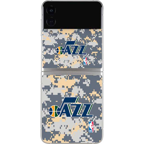 NBA Utah Jazz Grey Digi Camo Galaxy Z Flip3 5G Skin