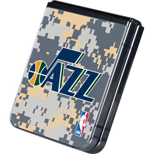 NBA Utah Jazz Grey Digi Camo Galaxy Z Flip5 5G Skin