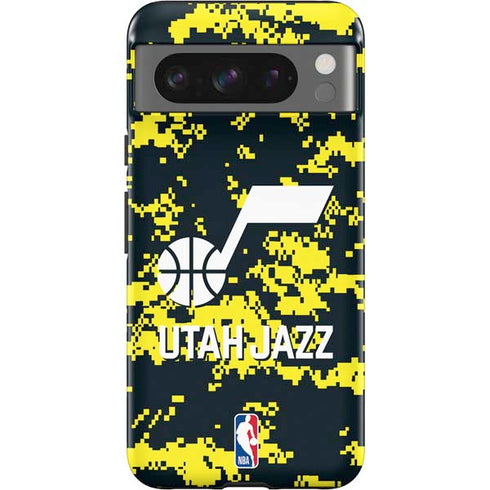 NBA Utah Jazz Grey Digi Camo Google Pixel 8 Pro Impact Case