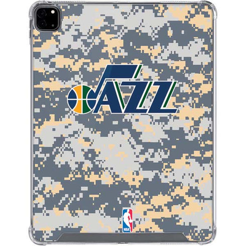NBA Utah Jazz Grey Digi Camo iPad Pro 12.9in (2020) Clear Case
