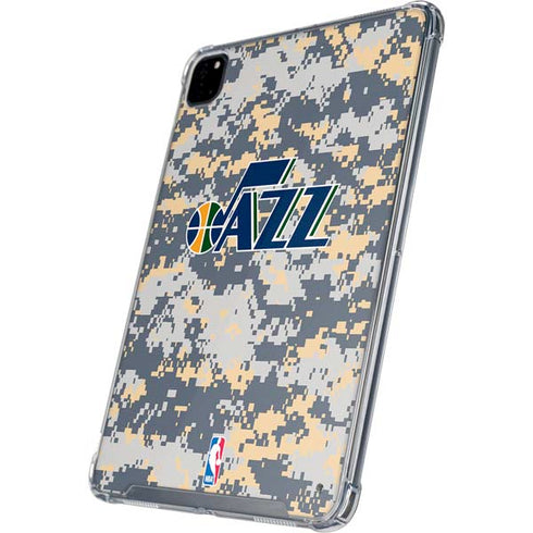 NBA Utah Jazz Grey Digi Camo iPad Pro 12.9in (2020) Clear Case