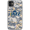 NBA Utah Jazz Grey Digi Camo iPhone 11 Clear Case