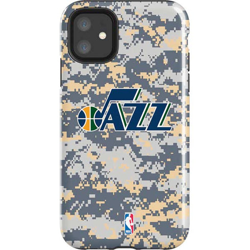 NBA Utah Jazz Grey Digi Camo iPhone 11 Impact Case