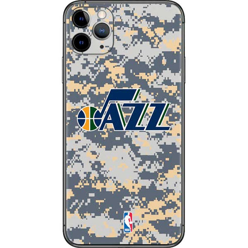 NBA Utah Jazz Grey Digi Camo iPhone 11 Pro Max Skin