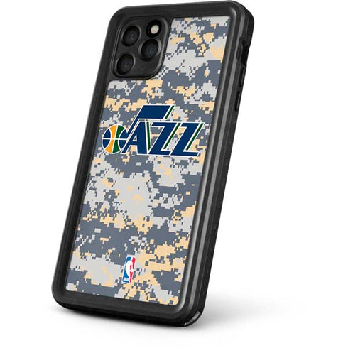 NBA Utah Jazz Grey Digi Camo iPhone 11 Pro Max Waterproof Case
