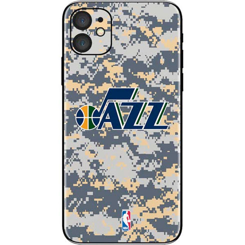 NBA Utah Jazz Grey Digi Camo iPhone 11 Skin