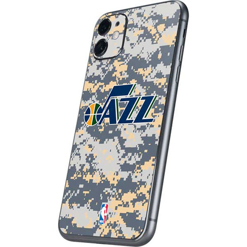 NBA Utah Jazz Grey Digi Camo iPhone 11 Skin