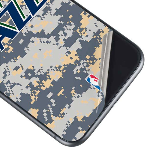 NBA Utah Jazz Grey Digi Camo iPhone 11 Skin