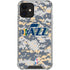 NBA Utah Jazz Grey Digi Camo iPhone 12 Clear Case