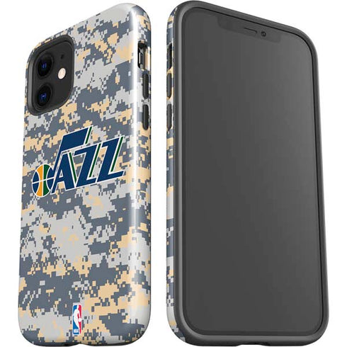 NBA Utah Jazz Grey Digi Camo iPhone 12 Impact Case