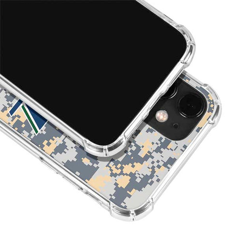 NBA Utah Jazz Grey Digi Camo iPhone 12 Mini Clear Case