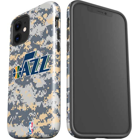 NBA Utah Jazz Grey Digi Camo iPhone 12 Mini Impact Case