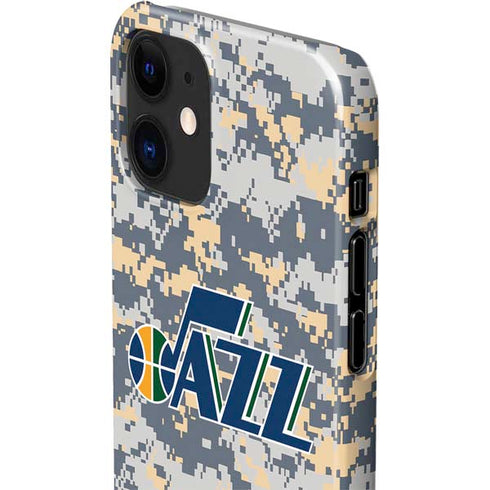 NBA Utah Jazz Grey Digi Camo iPhone 12 Mini Lite Case