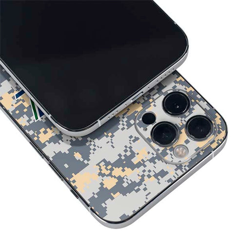 NBA Utah Jazz Grey Digi Camo iPhone 12 Pro Skin