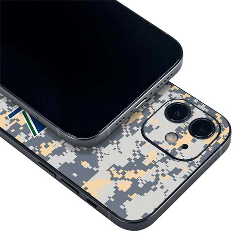 NBA Utah Jazz Grey Digi Camo iPhone 12 Skin