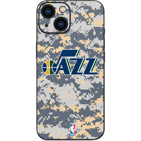 NBA Utah Jazz Grey Digi Camo iPhone 13 Mini Skin