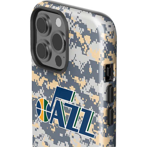 NBA Utah Jazz Grey Digi Camo iPhone 13 Pro Max Impact Case