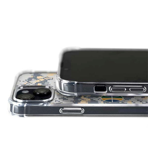 NBA Utah Jazz Grey Digi Camo iPhone 15 Plus MagSafe Case
