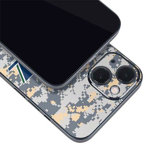 NBA Utah Jazz Grey Digi Camo iPhone 14 Plus Skin