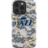 NBA Utah Jazz Grey Digi Camo iPhone 14 Pro Impact Case