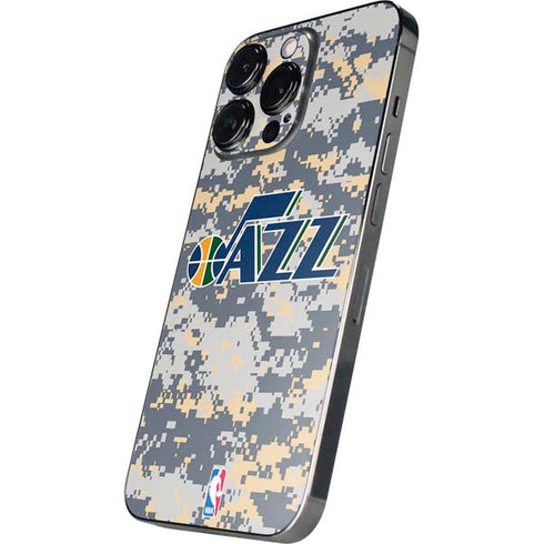 NBA Utah Jazz Grey Digi Camo iPhone 14 Pro Max Skin