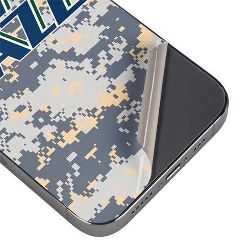 NBA Utah Jazz Grey Digi Camo iPhone 14 Pro Skin