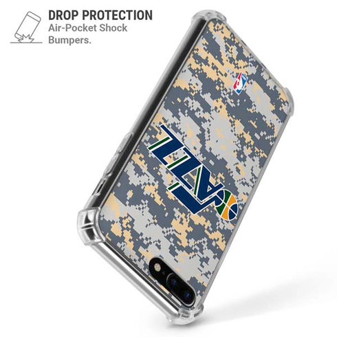 NBA Utah Jazz Grey Digi Camo iPhone 7/8 Plus Clear Case