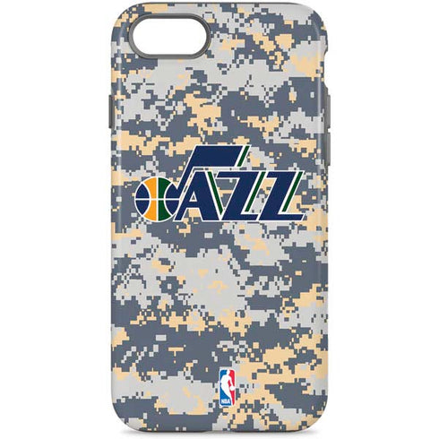 NBA Utah Jazz Grey Digi Camo iPhone 7 Pro Case