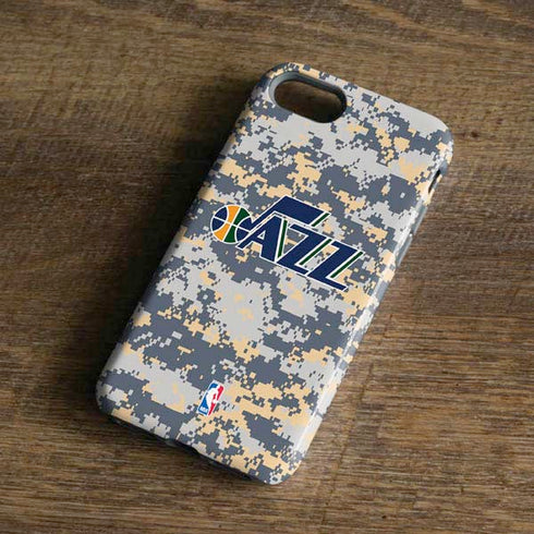 NBA Utah Jazz Grey Digi Camo iPhone 7 Pro Case