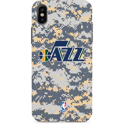 NBA Utah Jazz Grey Digi Camo iPhone 8 Pro Case