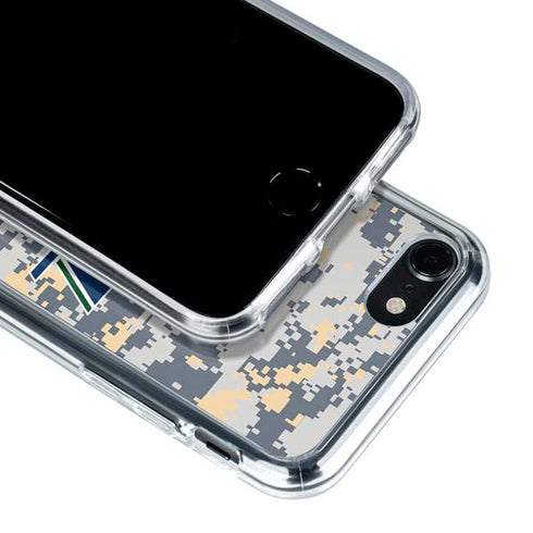 NBA Utah Jazz Grey Digi Camo iPhone SE (2nd & 3rd Gen) Clear Case