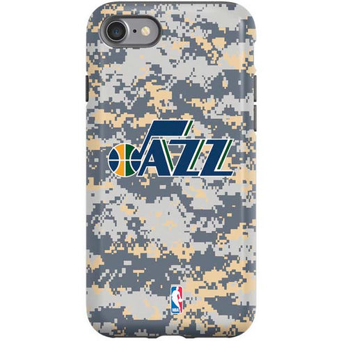NBA Utah Jazz Grey Digi Camo iPhone SE (2nd & 3rd Gen) Pro Case