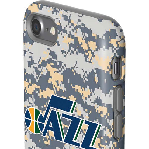 NBA Utah Jazz Grey Digi Camo iPhone SE (2nd & 3rd Gen) Pro Case
