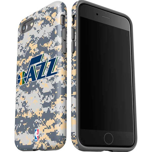 NBA Utah Jazz Grey Digi Camo iPhone SE (2nd & 3rd Gen) Pro Case
