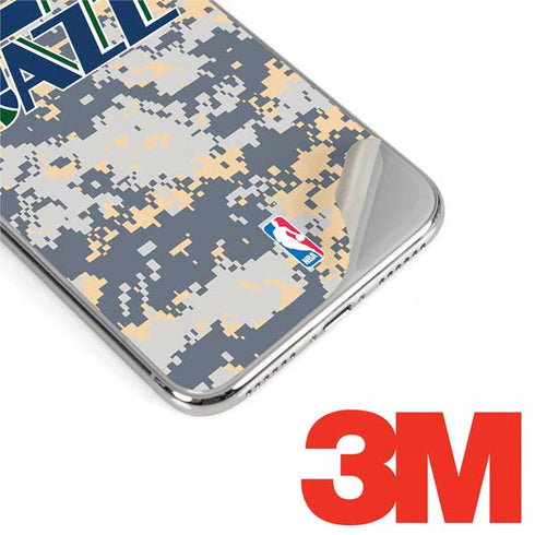NBA Utah Jazz Grey Digi Camo iPhone XR Skin